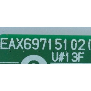 MAIN PARA TV LG / NUMERO DE PARTE EBR66380301 / EAX69715102(1.0) / 33187101 / 1KPXXL02 / GO1OR08FHV / PANEL LVU430BEDX E0021 / DISPLAY HV430QUB-F7D / MODELO 43UP7000PUA.CUSGLH	